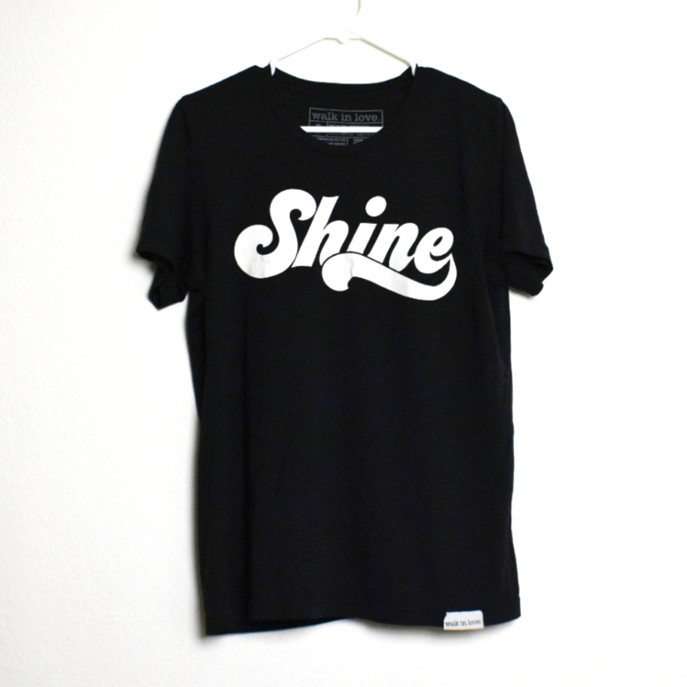 Black walk in love tee